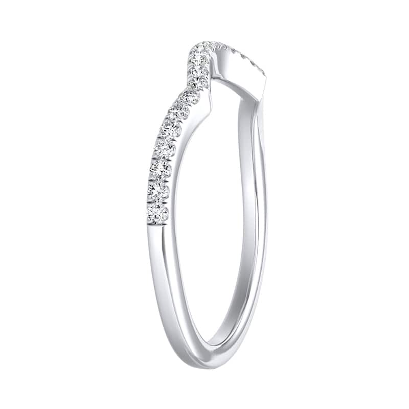 Auriya 1/6ctw Curved Diamond Wedding Band Platinum
