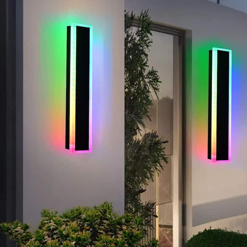 2-Pack 24" RGB Smart Outdoor Wall Lights