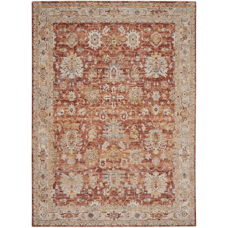Nourison Petra Traditional Persian Medallion Border Area Rug