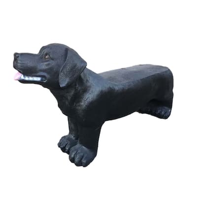 32" Black Labrador Bench
