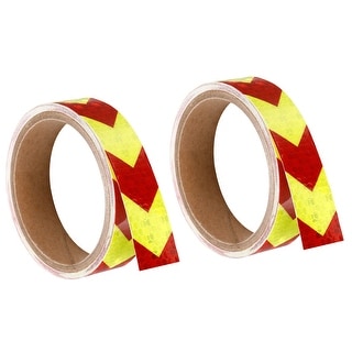 Reflective Tape, 2 Roll 10 Ft x 1-inch Tape, Arrow Fluorescence Yellow ...