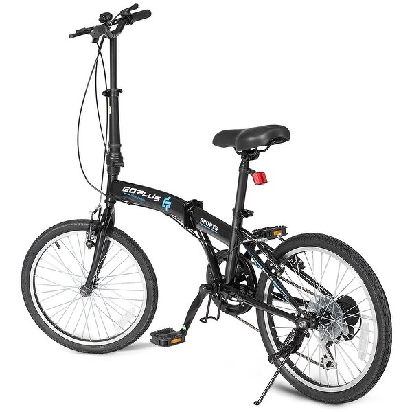 Goplus 20 7 Speed Folding Bicycle Bike for Adult Lightweight