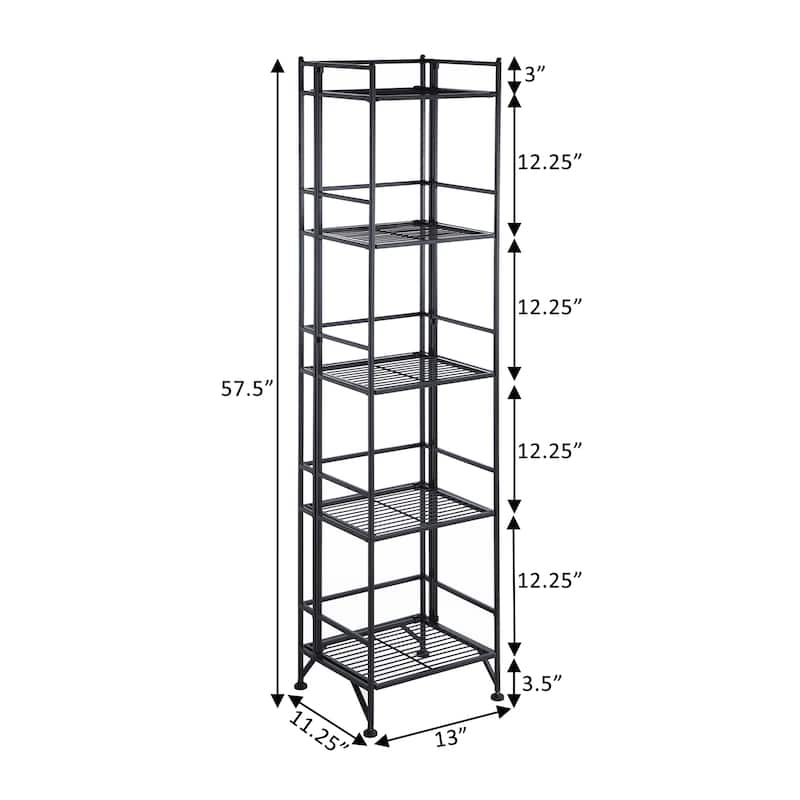 Convenience Concepts Xtra Storage 5 Tier Folding Metal Shelf