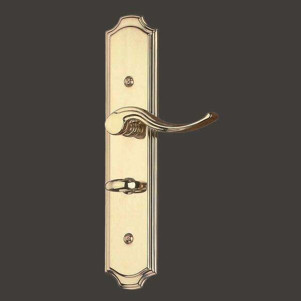 Shop Entry Door Lock Bright Solid Brass Lever Lock Set