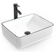 preview thumbnail 8 of 7, Eclife Modern Bathroom Sink Tempered Glass & Ceramic Artisan Basin for Vanity