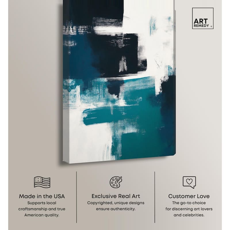 Weight of Teal II Canvas by Art Remedy, Gallery Wrapped