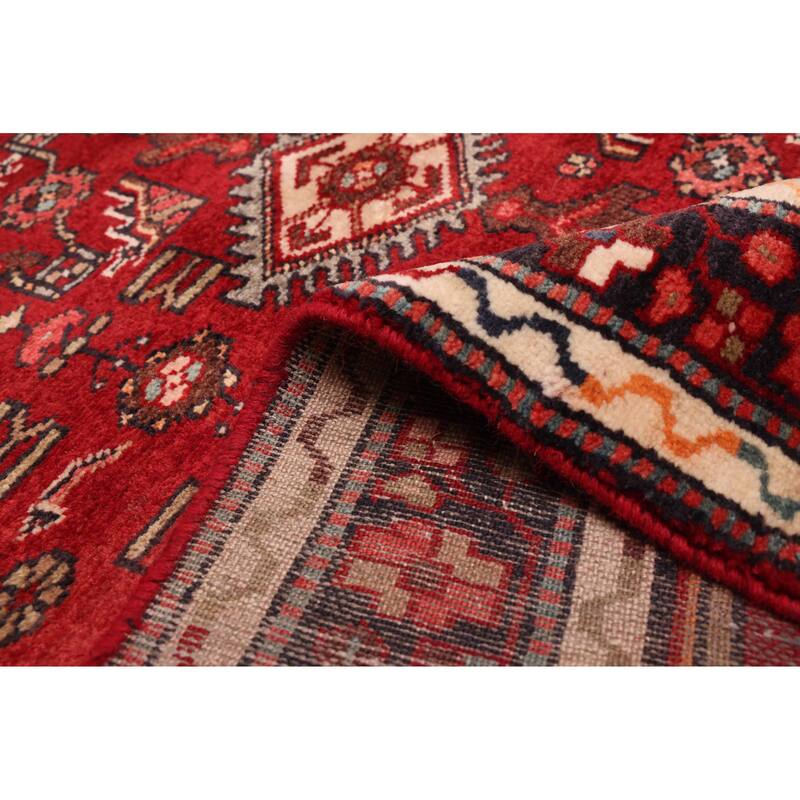 ECARPETGALLERY Hand-knotted Andelz Dark Red Wool Rug - 3'11 x 6'7