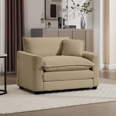 Single Chair Deep Seat Sofa With One Pillow