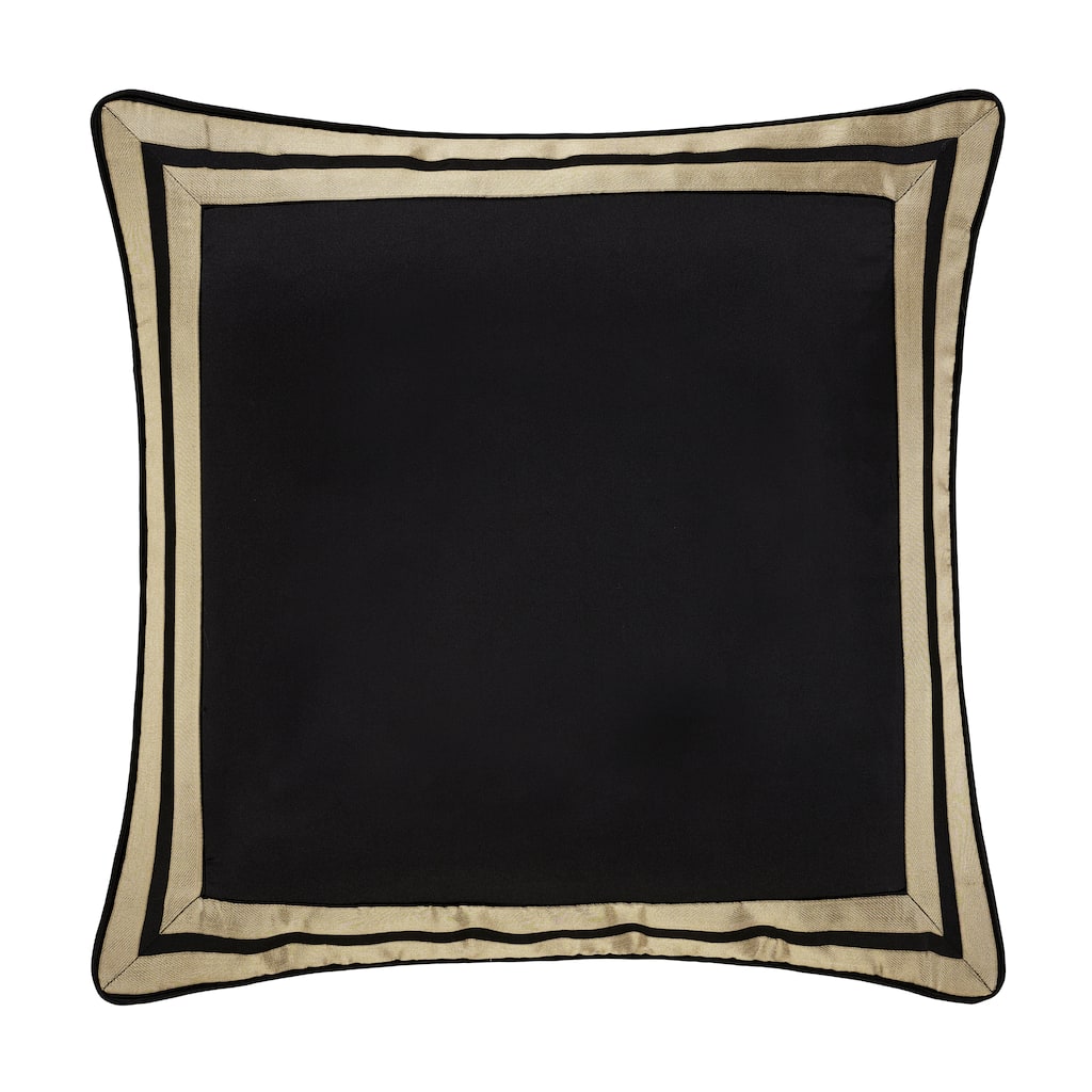 J. Queen New York Calvari Black And Gold Euro Sham