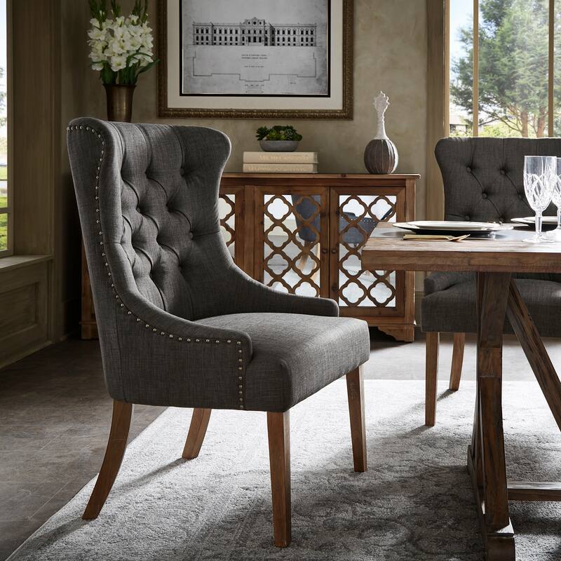 Kimpton Upholstered Button-tufted Wingback Chair by iNSPIRE Q Artisan