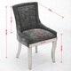 preview thumbnail 11 of 75, GDFStudio - Modern Dining Chair Set with Curved Gold-Plated Legs & Rivet Trim (Set of 2)