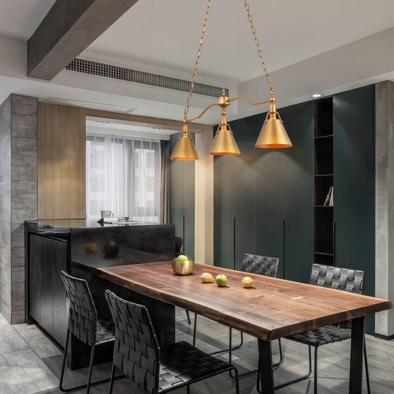 Modern 3-Light Linear Chandelier Kitchen Island Lights