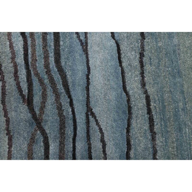 ECARPETGALLERY Hand-knotted Peshawar Ziegler Light Blue Wool Rug - 5'1 x 7'1