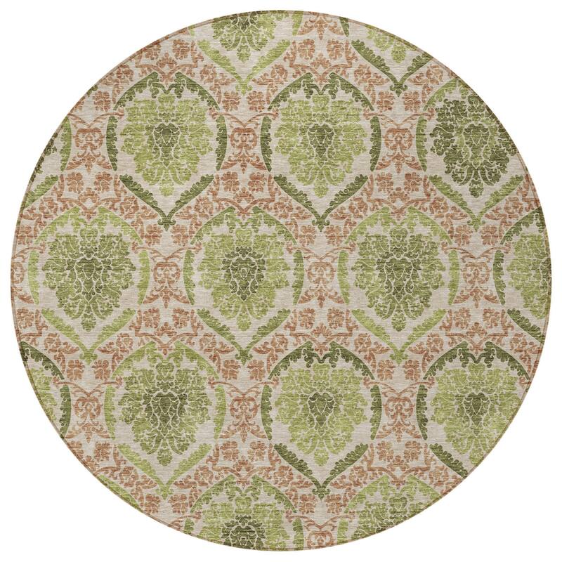 HomeRoots Medallion Transitional Rectangle Outdoor Rug
