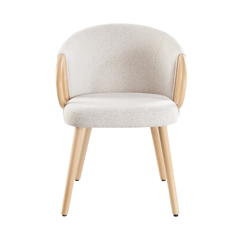 Art Leon Modern Fabric Accent Dining Wood Chair (Set of 2)