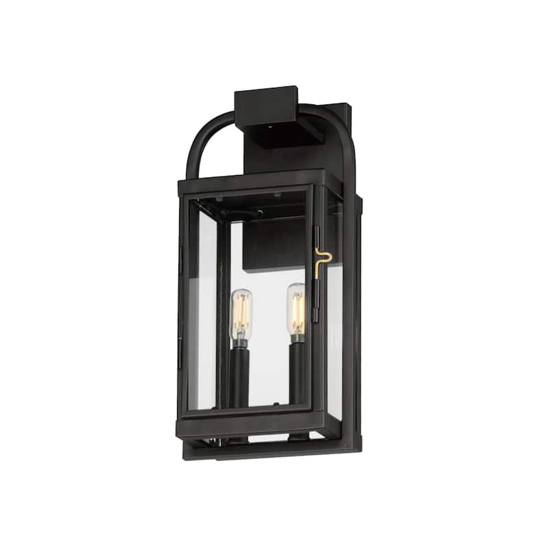Maxim 30802 Bonham 2 Light 17" Tall Outdoor Wall Sconce - Black
