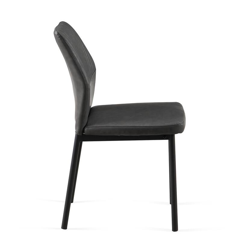 PU Leather Dining Chairs Set of 4 Faux Leather Dining Chairs Living Room Chair Modern Kitchen Armless Side Chair