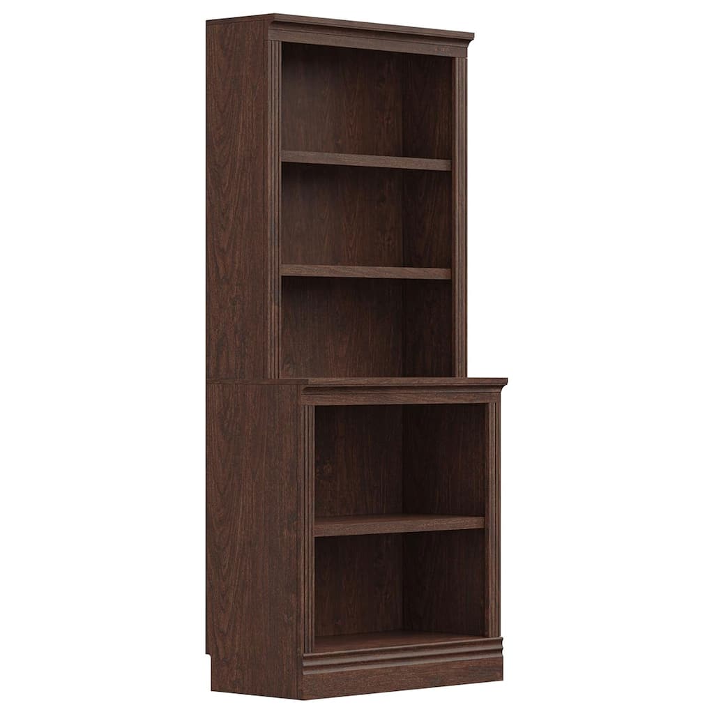 VAUXHILL & CO. Halston Multi-Depth Bookcase, Adjustable Shelving Unit, Cherry - 72.75