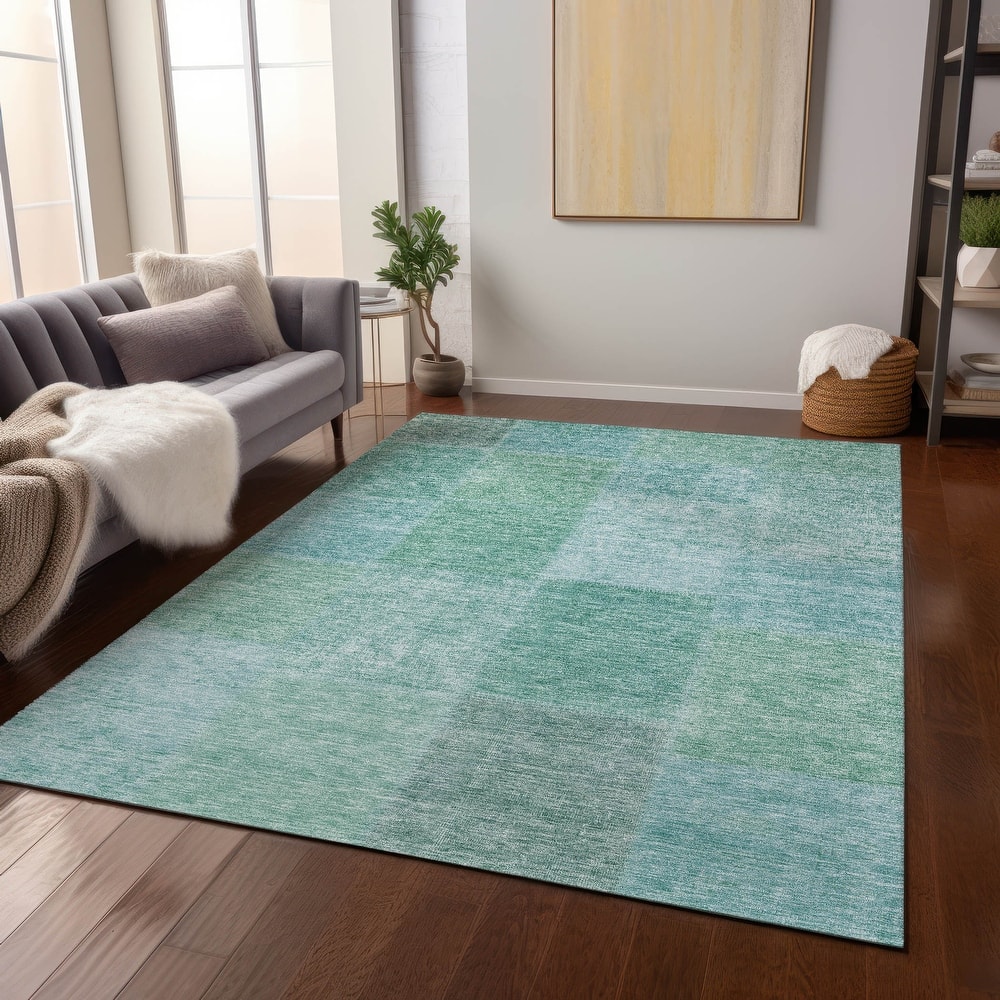 Machine Washable Indoor/ Outdoor Chantille Vintage Patchwork Rug