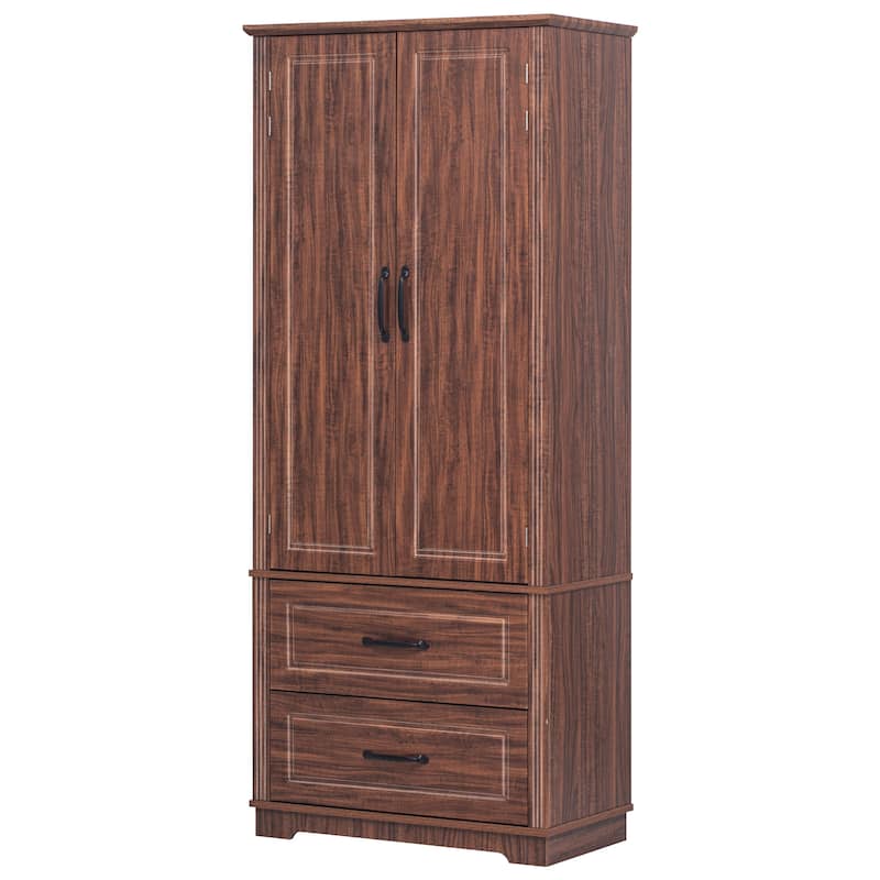 71" Tall Kitchen Pantry Cabinet, Freestanding Cupboard Storage Cabinet with 2 Drawers, Kitchen Hutch Cabinet