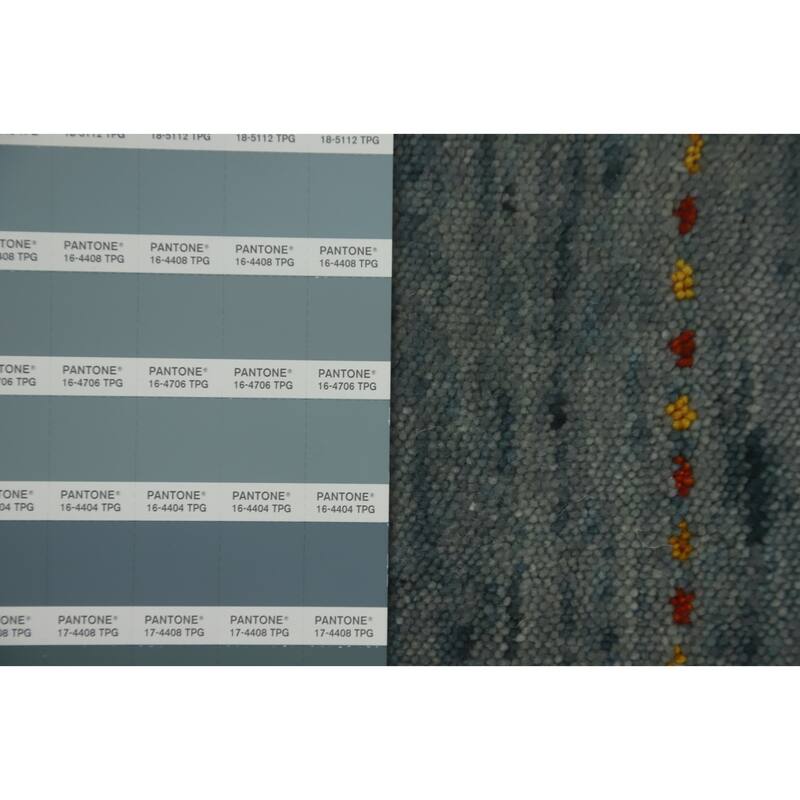 Hand Knotted Oriental 100% Wool Carpet Tribal Animal Pictorial Greys & Charcoal Gabbeh Area Rug - 5' 11'' X 6' 1''
