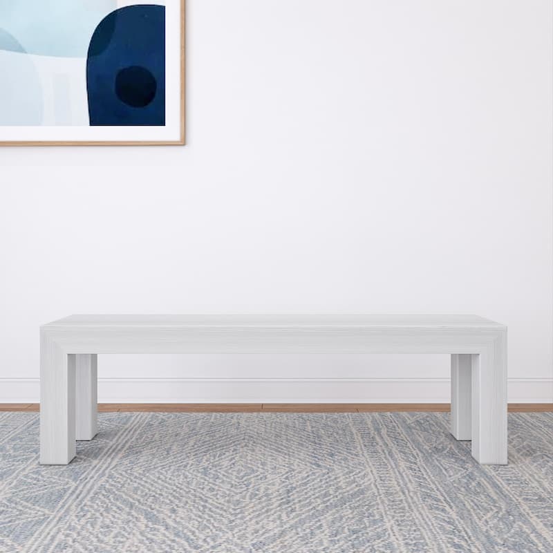 Plank and Beam Solid Wood Modern Dining Bench - 61"