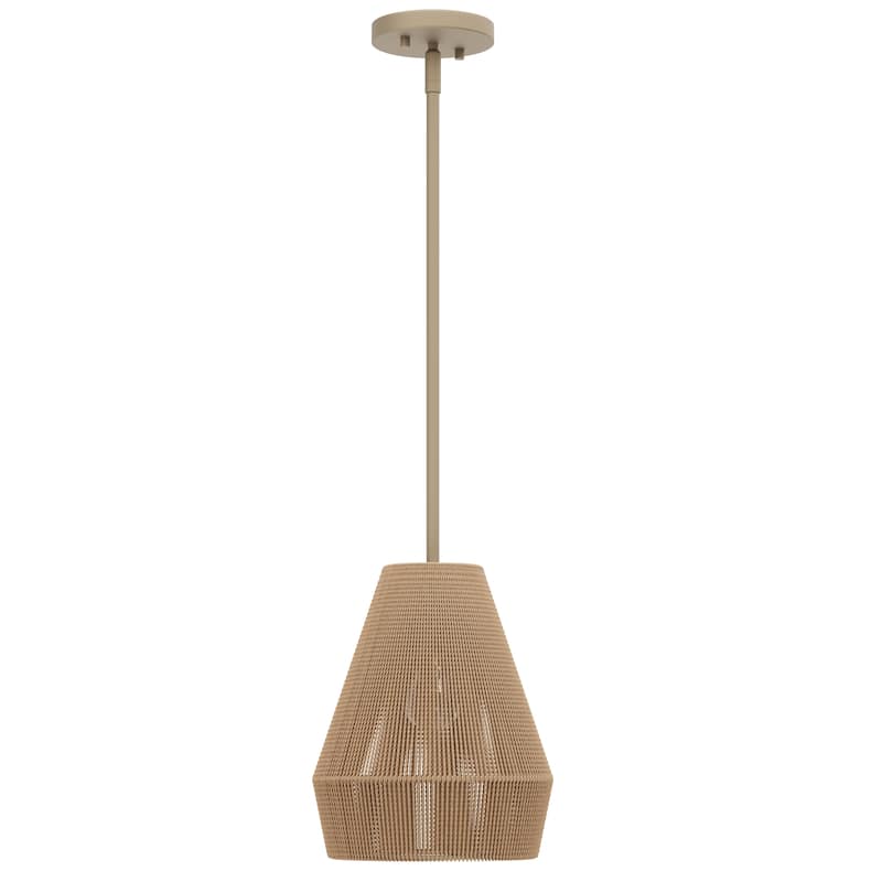 Acroma 1-light Farmhouse Coastal Boho Rattan Kitchen Island Pendant - 10'' D * 62'' H - Brass/ Natural