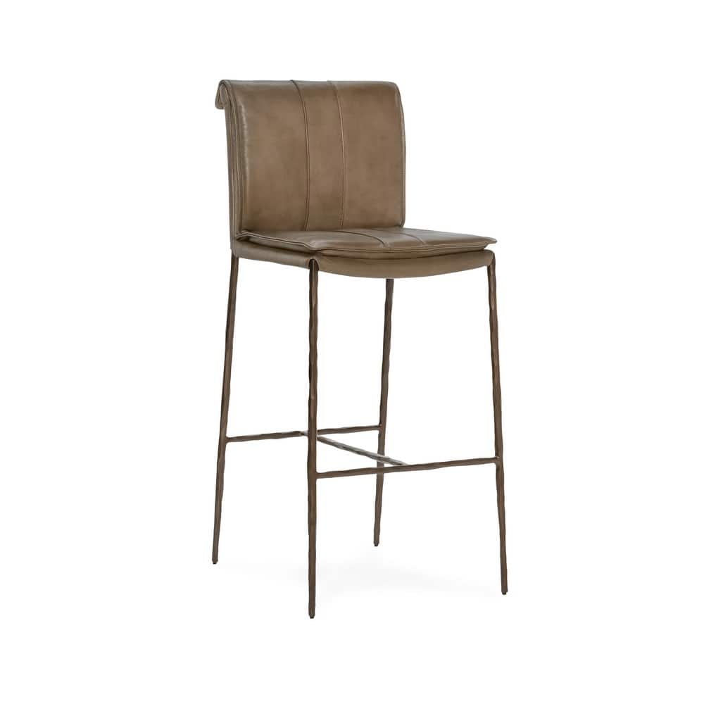 Classic Home Tuscan Leather Bar and Counter Stool