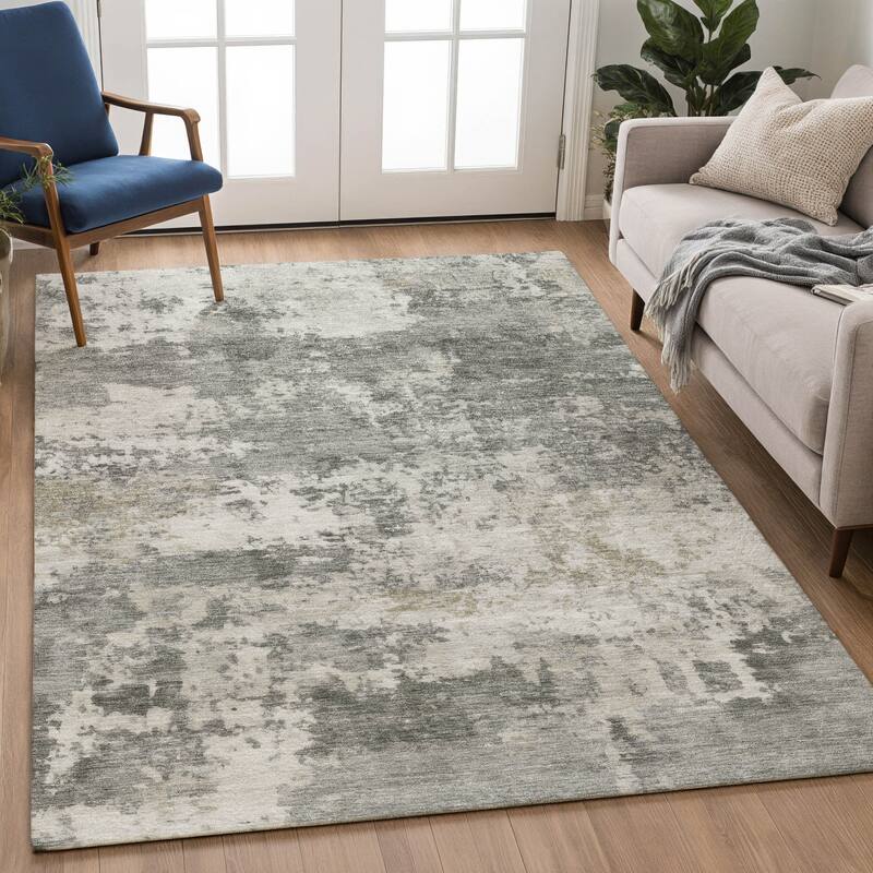 Machine Washable Indoor/ Outdoor Modern Jenna Chantille Rug