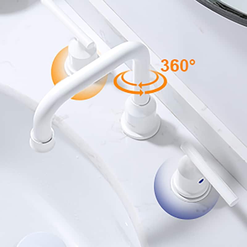 WOWOW Double Handle 8 in. Widespread Bathroom Sink Faucet