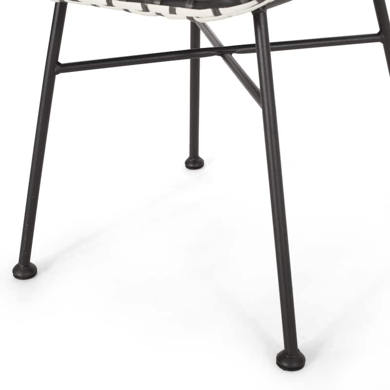 Beulah Outdoor Faux Wicker Chairs (Set of 2) by Christopher Knight Home