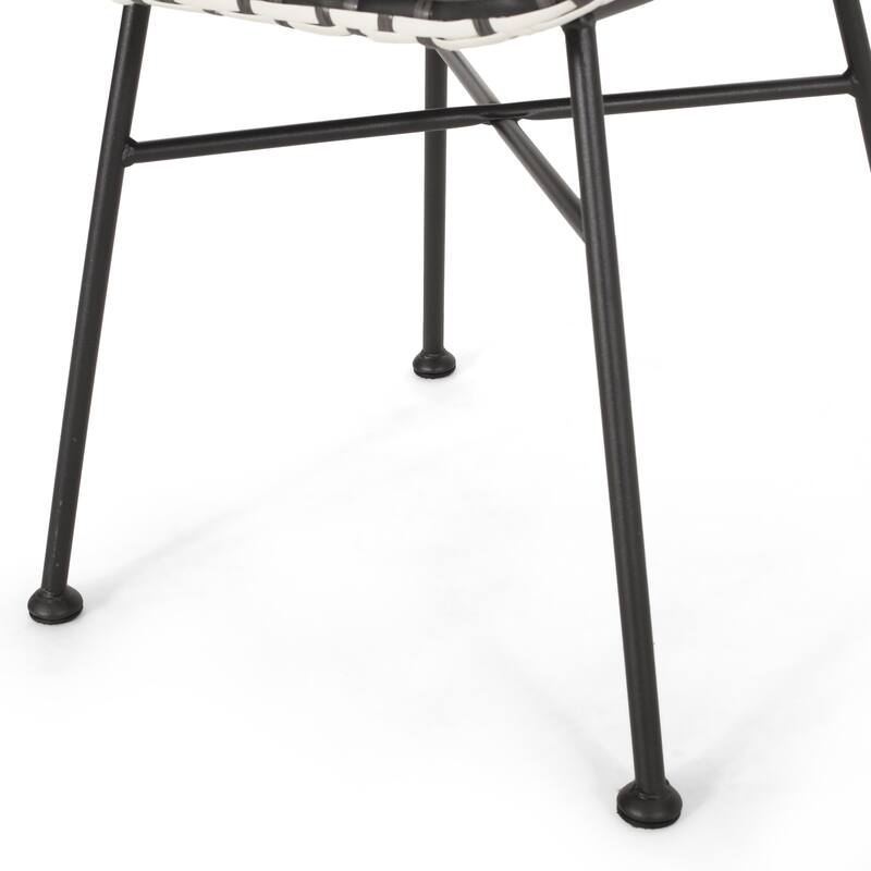 Beulah Outdoor Faux Wicker Chat Set by Christopher Knight Home