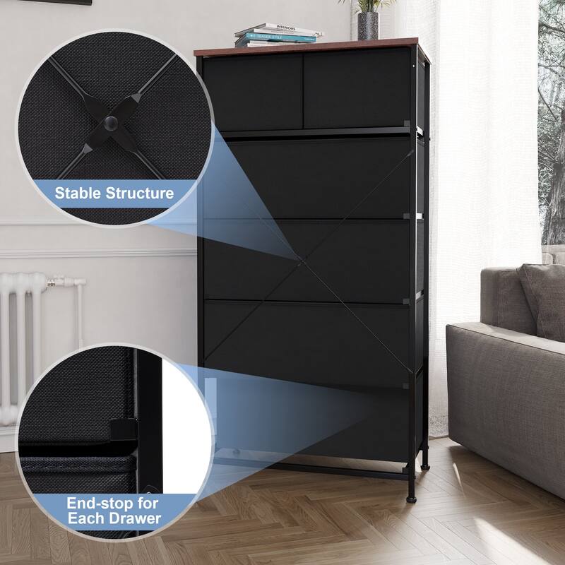6-drawer Chest Vertical Dresser Storage Tower by Crestlive Products
