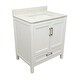 preview thumbnail 128 of 146, Nevado 37" Bathroom Vanity with Cultured Marble Vanity Top Sink in White with White Basin