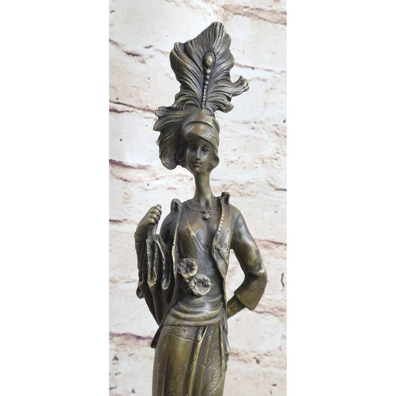 Original Signed Kassin Maiden Bronze Lady Sculpture Statue Figure Figurine Art