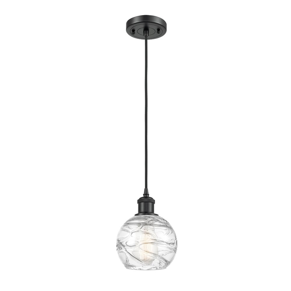 Innovations Lighting Ballston Athens Deco Swirl - 1 Light 6" Cord Hung Mini Pendant