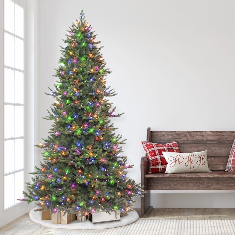 Puleo International 7.5 ft. Pre-lit Royal Majestic Douglas Fir Downswept Artificial Christmas Tree - 7.5 Foot