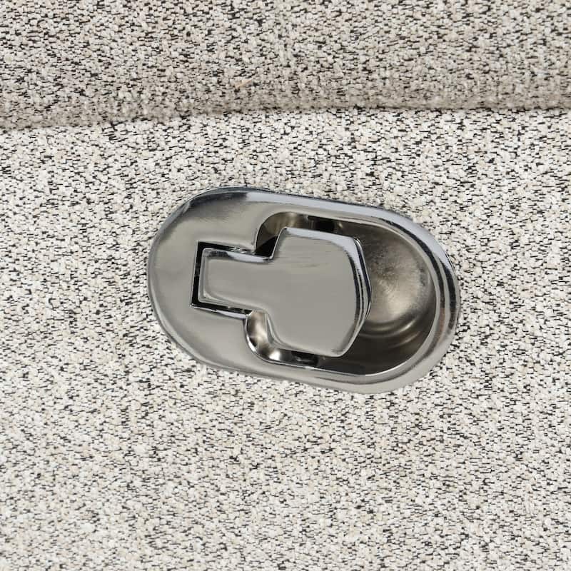 Furniture of America Gulid Modern 3-Piece Light Grey Padded Reclining Sofa Set