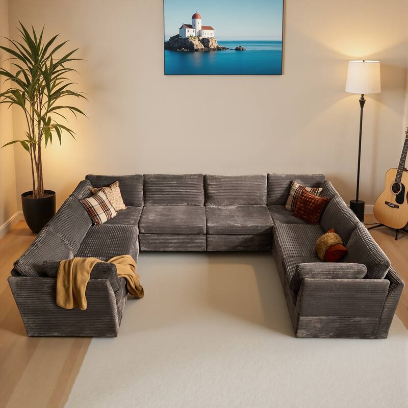 OVIOS Art-Style Deep-Seat Sofa