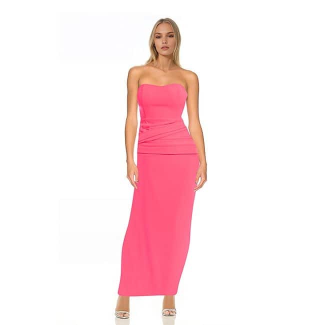 Jewel Badgley Mischka Emery Fitted Strapless Gown