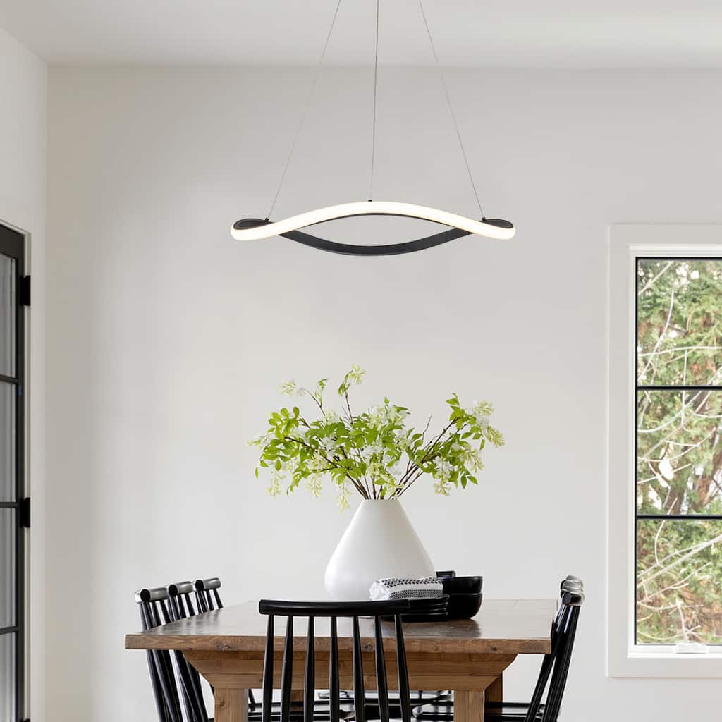 C Cattleya 24.75-inch Aluminum 3000K Modern LED Chandelier