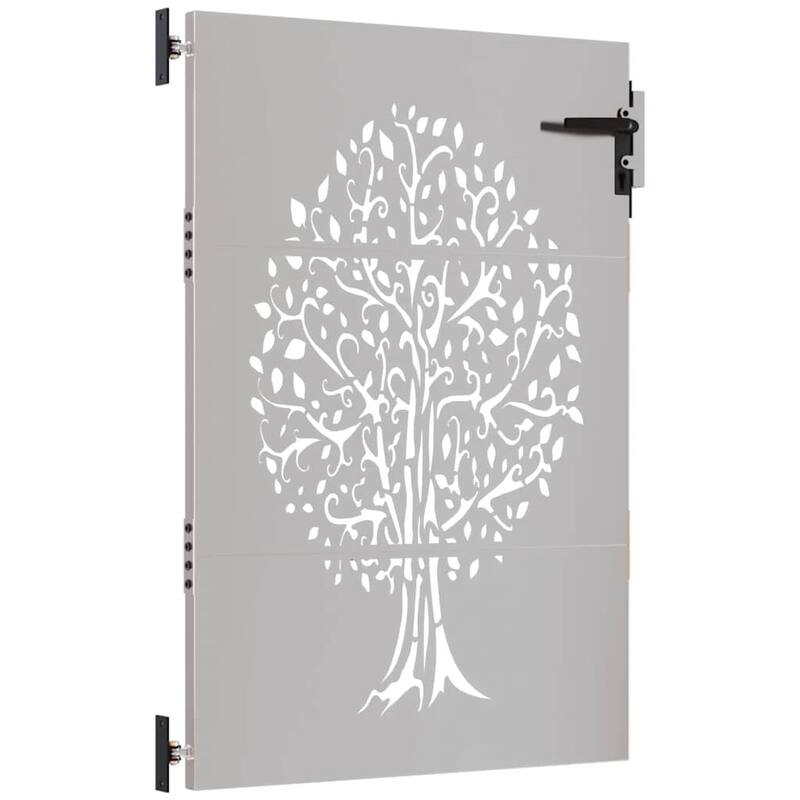 vidaXL Garden Gate Corten Steel Tree Design