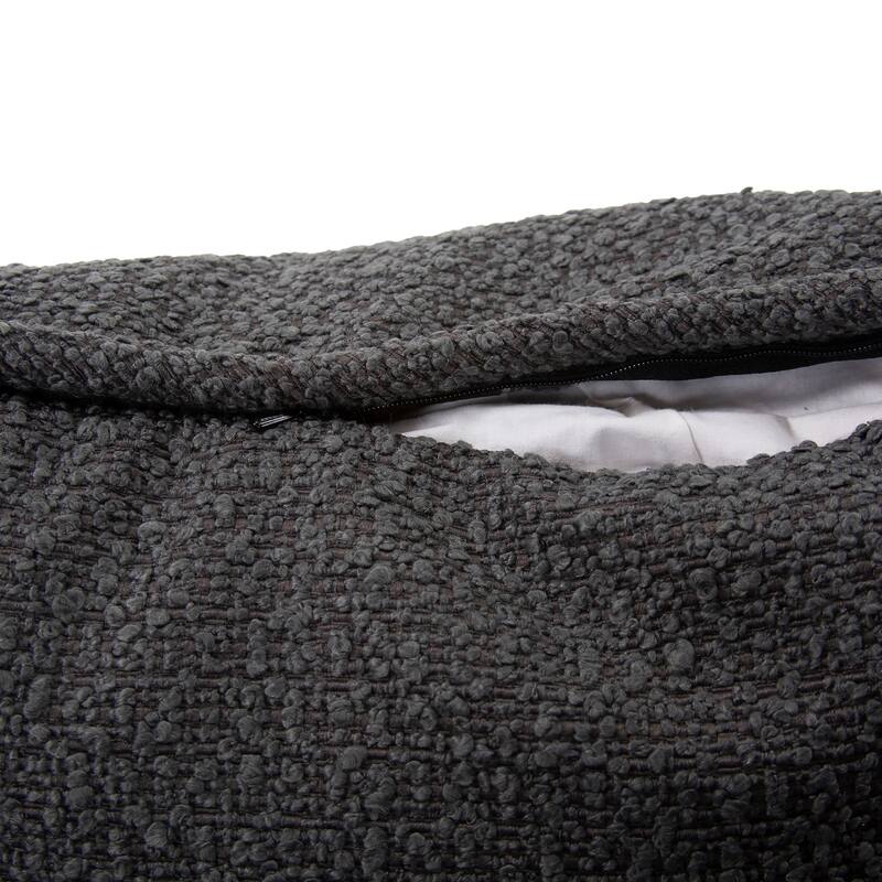 Allan Andrews 20 in. x 20 in. Pillow Barbet Charcoal - Down Insert