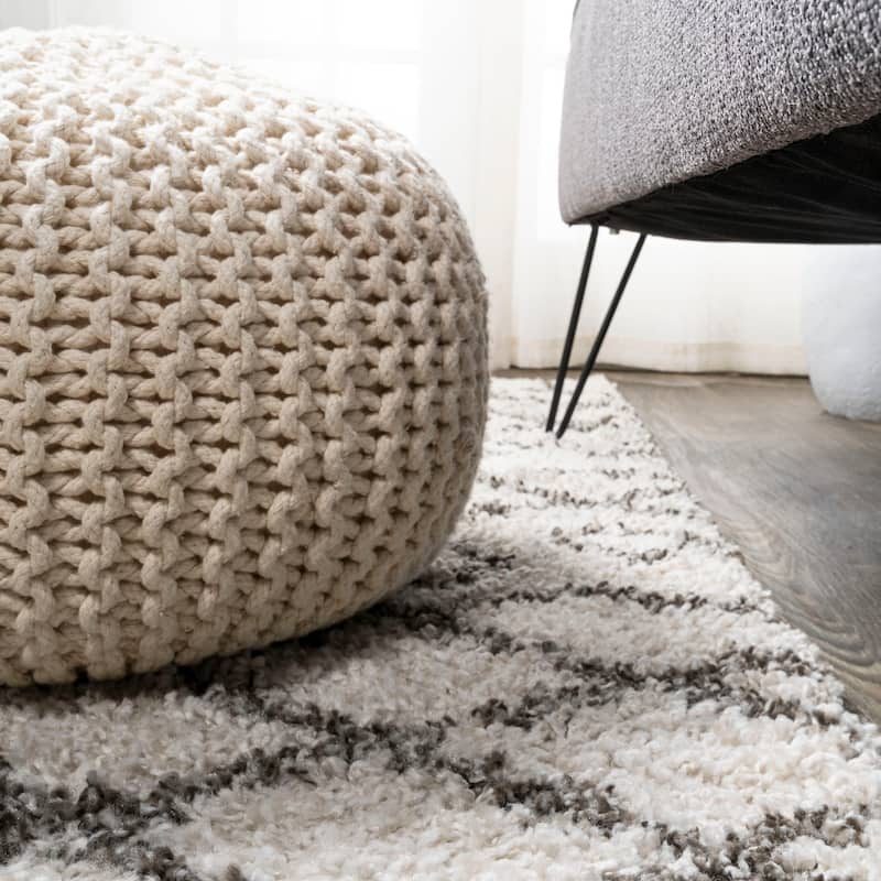 JONATHAN Y Tela Moroccan Diamond Shag Area Rug
