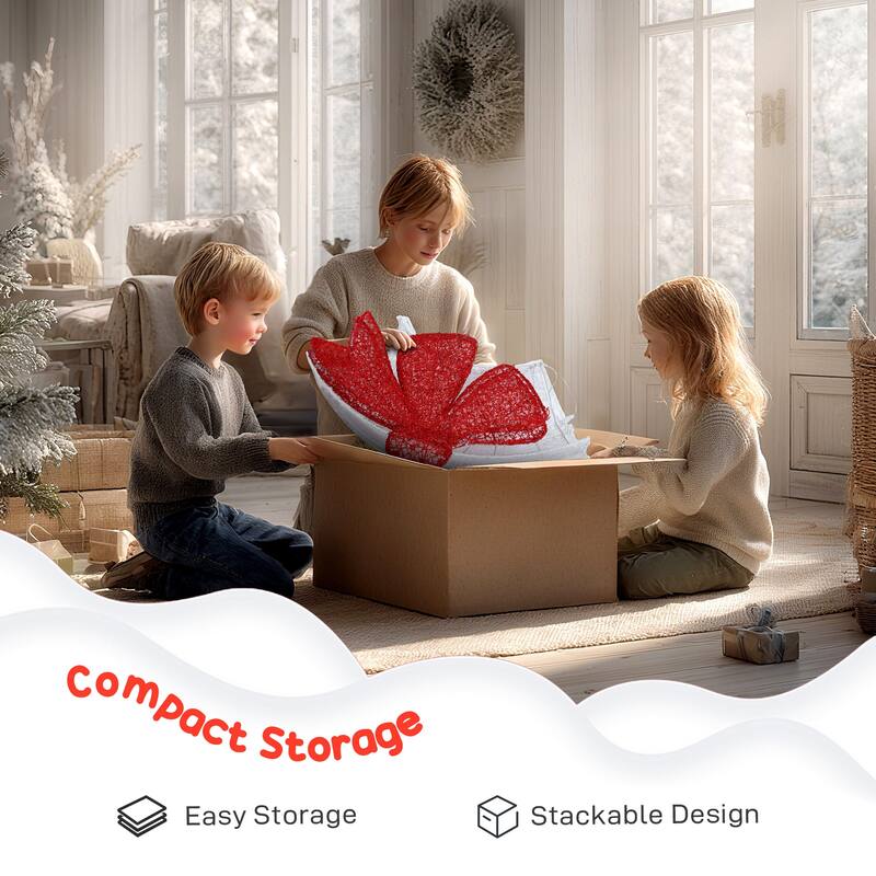 Outsunny 48in Lighted Xmas Wreath: Dual-Color LED, 44 Modes, Timer, Remote, Indoor/Outdoor