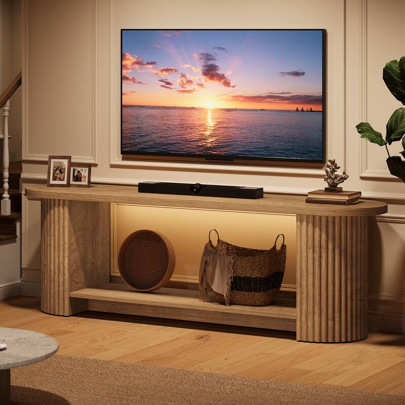 63" Fluted TV Stand for 50/55/65/75-Inch TV