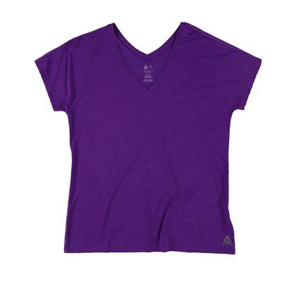 Reebok Womens ActivChill Graphic T-Shirt,, Purple, Medium