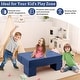 preview thumbnail 4 of 14, Kids Play Couch 6Pcs Modular Toddler Sofa for Playroom and Bedroom, Convertible Couch with Removable Cover（Grey ang Blue）