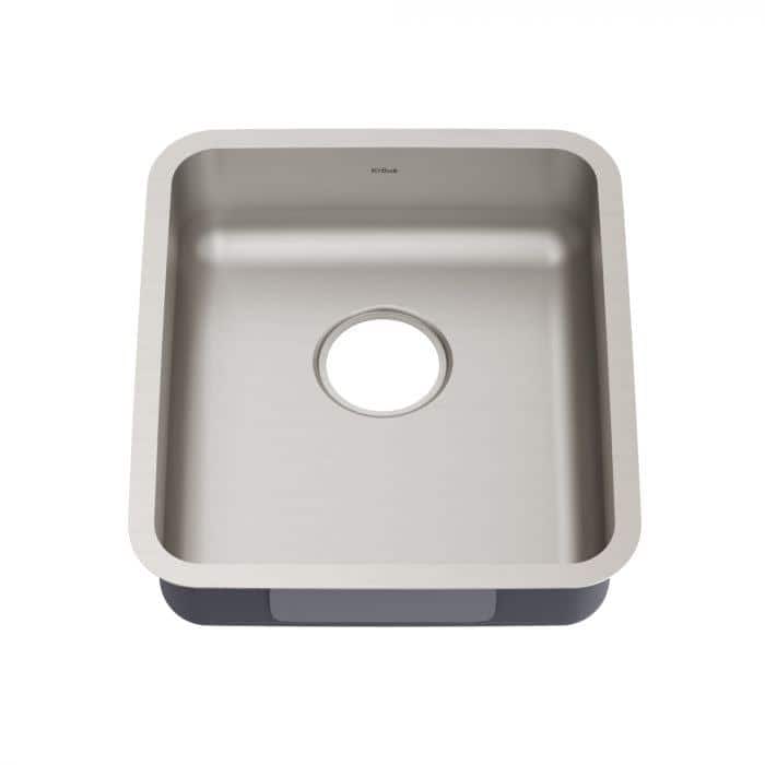 Kraus Dex 17" Undermount Single Basin 16 Gauge Stainless Steel Kitchen