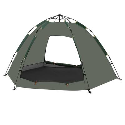4-Person Family Tent Camping Tent Quick Opening, Camping Dome Tent for 4 People, Portable Backpack Tent